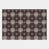 黒エレガントモダン冬またはホリデーボタニカル ラッピングペーパーシート (正面)