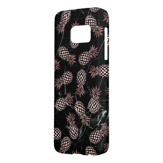 黒エレガントモダン大理石バラ金ゴールドパイナップル Case-Mate SAMSUNG GALAXYケース (裏面左)