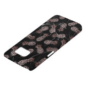 黒エレガントモダン大理石バラ金ゴールドパイナップル Case-Mate SAMSUNG GALAXYケース (下部)