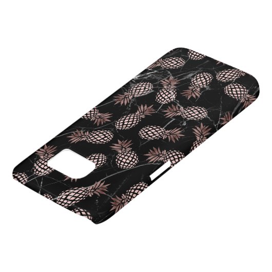 黒エレガントモダン大理石バラ金ゴールドパイナップル Case-Mate SAMSUNG GALAXYケース (下部)