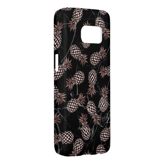 黒エレガントモダン大理石バラ金ゴールドパイナップル Case-Mate SAMSUNG GALAXYケース (裏面/右)