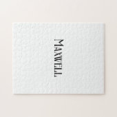 黒エレガントモダン姓 ジグソーパズル (横)