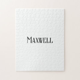 黒エレガントモダン姓 ジグソーパズル