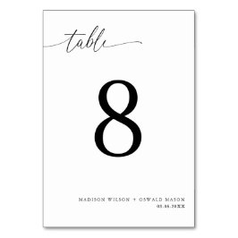 黒エレガントモダン書結婚の8 テーブルナンバー