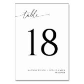 黒エレガントモダン書結婚18 テーブルナンバー (裏面)