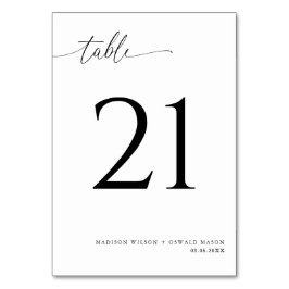 黒エレガントモダン書結婚21 テーブルナンバー