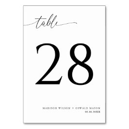 黒エレガントモダン書結婚28 テーブルナンバー