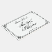 黒エレガントモダン白の結婚ゲストブック ゲストブック (コーナー)