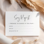 黒エレガントモダン白の結婚歌のリクエスト エンクロージャーカード