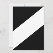 黒エレガントモダン白シック誕生日 サンキューカード (裏面)