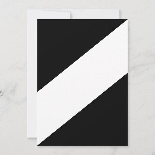 黒エレガントモダン白シック誕生日 サンキューカード (裏面)