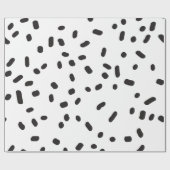 黒エレガントモダン白ラッピング紙 ラッピングペーパー (フラット)