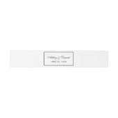 黒エレガントモダン白結婚の 招待状ベリーバンド (フラット)