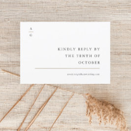 黒エレガントモダン白結婚Webサイト 出欠カード