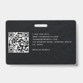 黒エレガントモダン社の写真企業のQR バッジ (裏面)