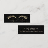 黒エレガントモダン色のグリッター スキニー名刺 (正面/裏面)