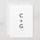 黒エレガントモダン色バラ金ゴールドハートカレンダー セーブザデート (裏面)