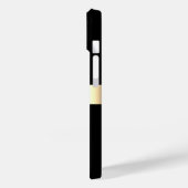 黒エレガントモダン金ゴールドストライプフローラ曼荼羅 Case-Mate iPhoneケース (裏面 / 左)