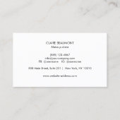 黒エレガントモダン金ゴールドプラークサロンフォトカード 名刺 (裏面)