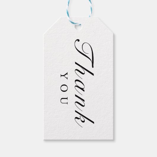 黒エレガントモダン金ゴールドホワストライプイ結婚トラベル ギフトタグ (正面)