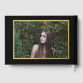 黒エレガントモダン金ゴールド写真キンセアニラ ゲストブック (裏面)