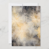 黒エレガントモダン金ゴールド大晦日 招待状 (裏面)