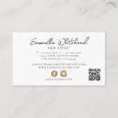 黒エレガントモダン金ゴールド 名刺 (裏面)