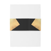 黒エレガントモダン金フォイル結婚ズ 招待状ベリーバンド (裏面例)