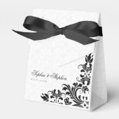 黒エレガントレース白ダマスク フェイバーボックス (正面サイド)