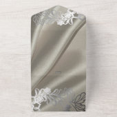 黒エレガントレース結婚ズ オールインワン招待状 (外側)