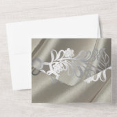 黒エレガントレース結婚ズ オールインワン招待状 (裏面)