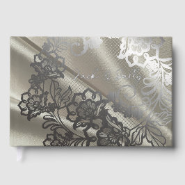 黒エレガントレース結婚ズ ゲストブック