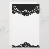 黒エレガントレース華美 便箋 (正面/裏面)