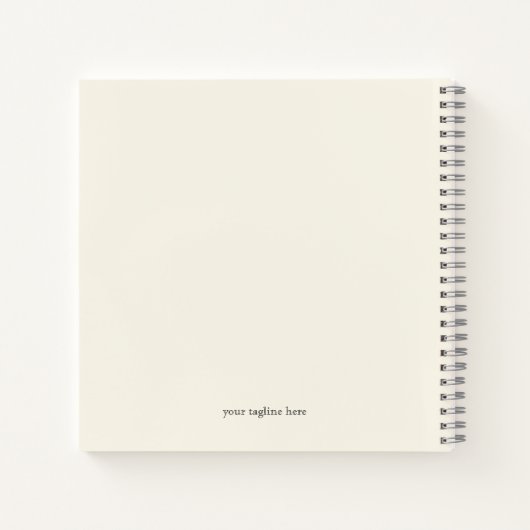 黒エレガントヴィンテージタイプライター ノートブック (裏面)