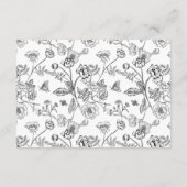 黒エレガント中華料理フローラ結婚披露宴 エンクロージャーカード (裏面)