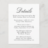 黒エレガント中華石フローラ結婚詳細 エンクロージャーカード (正面)