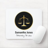 黒エレガント人と金ゴールドの弁護士の規模 マウスパッド (マウス)