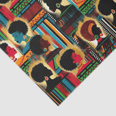 黒エレガント人女性アフリカのハーズはっきりした柄 薄葉紙 (詳細)