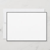 黒エレガント伝統的の上に白い言葉結婚は 招待状 (裏面)