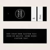 黒エレガント価つるラベル (正面&裏面)