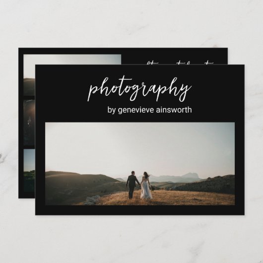 黒エレガント写モダン真券 (正面/裏面)