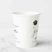 黒エレガント卒業キャップ卒業生 紙コップ (右)