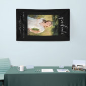 黒エレガント卒業パーティー写真バナー 横断幕 (トレードショー)