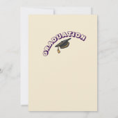 黒エレガント卒業パーティー招待状と喜び 招待状 (裏面)