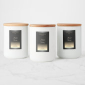 黒エレガント及びクリーム製品ラベルソフトグリッター フードラベル (ボトル)