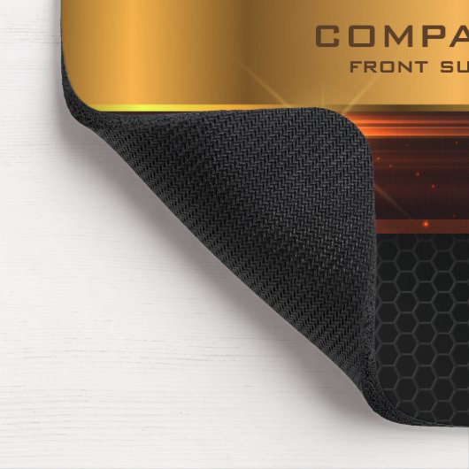 黒エレガント及び金ゴールド金属幾何学デザイン マウスパッド (コーナー)