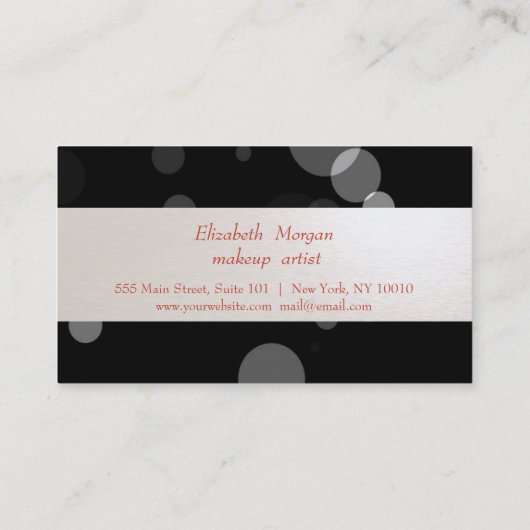 黒エレガント口紅ロイヤリティカード ロイヤリティカード (裏面)