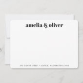 黒エレガント名はっきりしたアドカスタムレ ノートカード (正面)