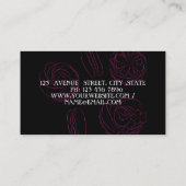 黒エレガント名刺ウェディングプランナー 名刺 (裏面)