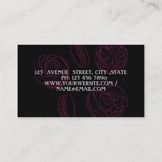 黒エレガント名刺ウェディングプランナー 名刺 (裏面)